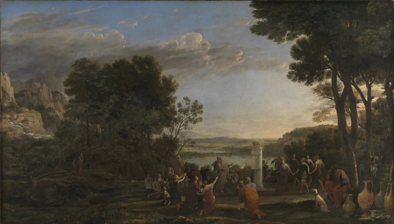 Paisaje con la adoración del becerro de oro - Claude Lorrain