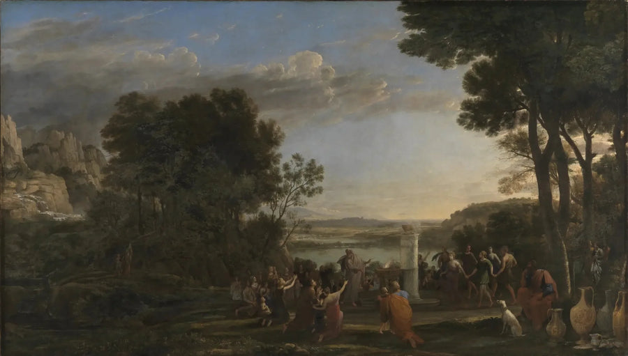 Paisaje con la adoración del becerro de oro - Claude Lorrain