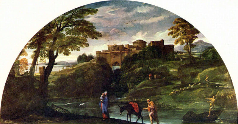 Paisaje con la Huida a Egipto - Annibale Carracci