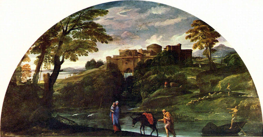 Paisaje con la Huida a Egipto - Annibale Carracci