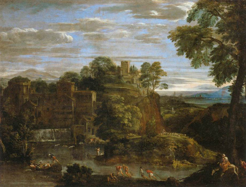 Paisaje con la huida a Egipto - Domenichino