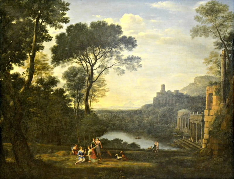 Paisaje con la ninfa Égérie llorando a Numa - Claude Lorrain