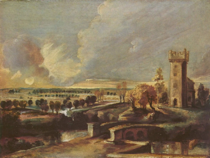 Paisaje con la torre del castillo « Steen » - Peter Paul Rubens