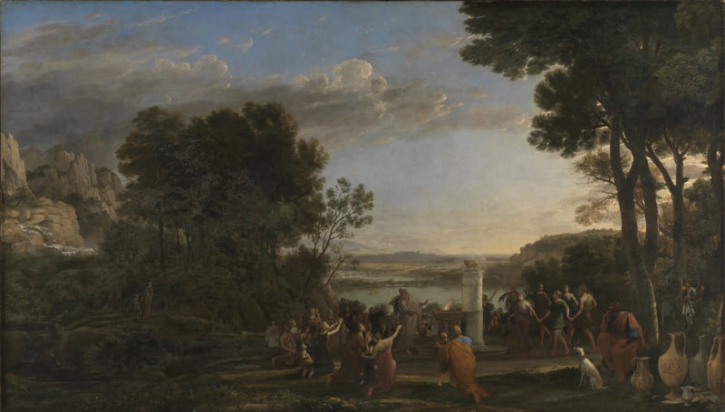 Paisaje con la adoración del becerro de oro - Claude Lorrain
