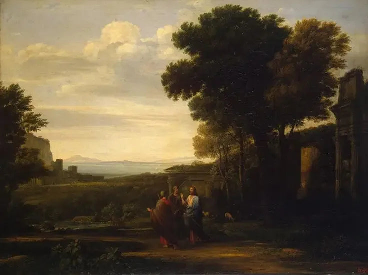 Paisaje con Cristo en el camino de Emaús - Claude Lorrain
