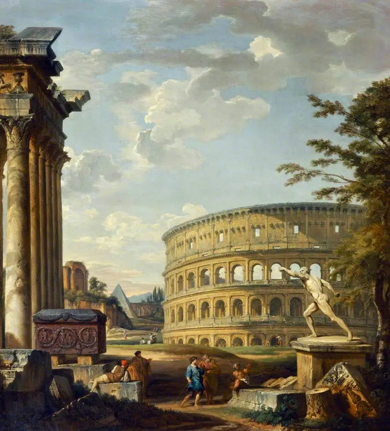 Paisaje con el Coliseo - Giovanni Paolo Panini