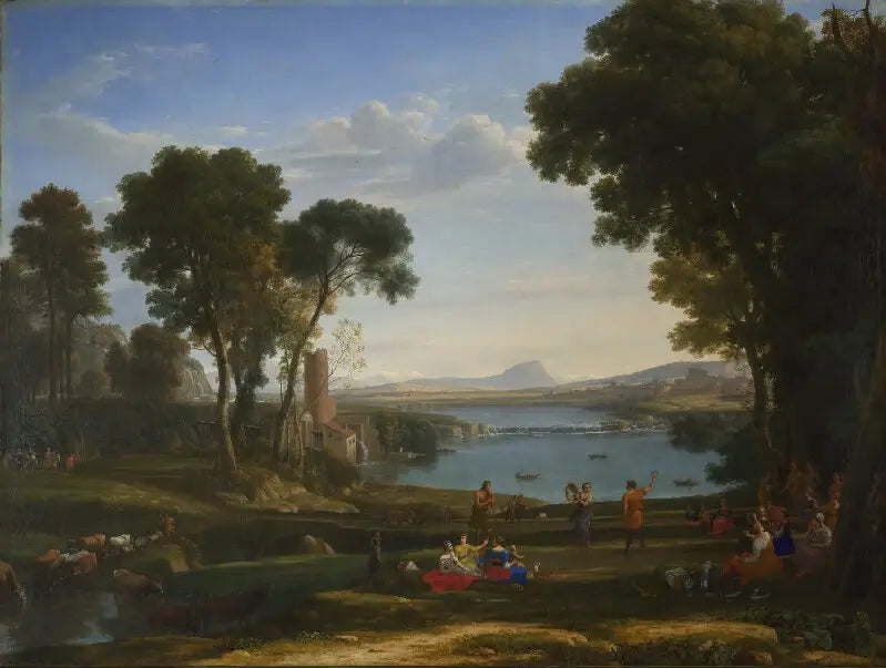 Paisaje con la boda de Isaac y Rebeca - Claude Lorrain
