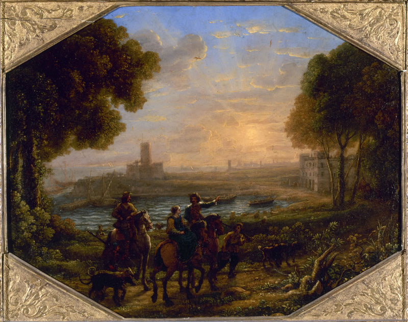 Paisaje con el puerto de Santa Marinella - Claude Lorrain