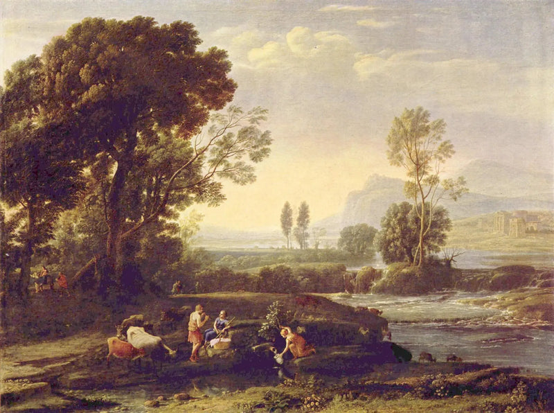 Paisaje con el descanso durante la huida a Egipto - Claude Lorrain