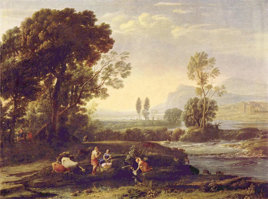 Paisaje con el descanso durante la huida a Egipto - Claude Lorrain