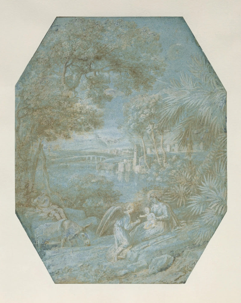 Paisaje con el descanso durante la huida a Egipto - Claude Lorrain