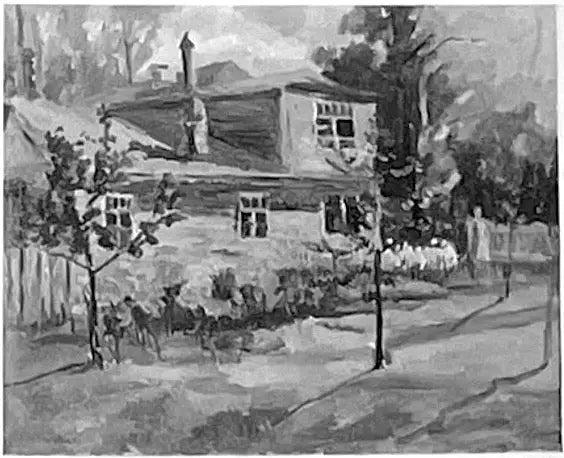 Paysage avec maison - Kazimir Malevich - Alpha Reproduction