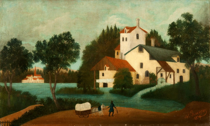 Paisaje con molino de agua - Henri Rousseau