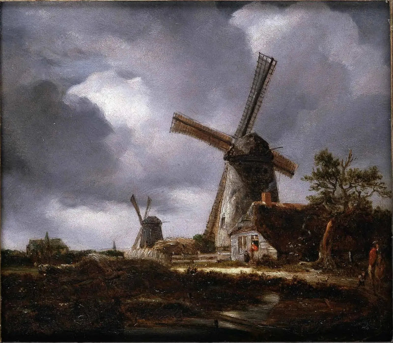 Paisaje con molinos de viento cerca de Haarlem, según Jacob van Ruisdael - John Constable