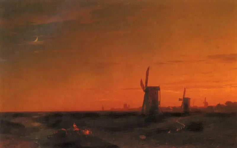 paisaje con molinos - Ivan Aïvazovski