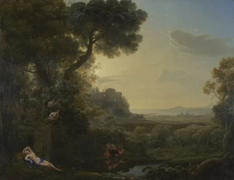 Paisaje con Narciso y Eco - Claude Lorrain
