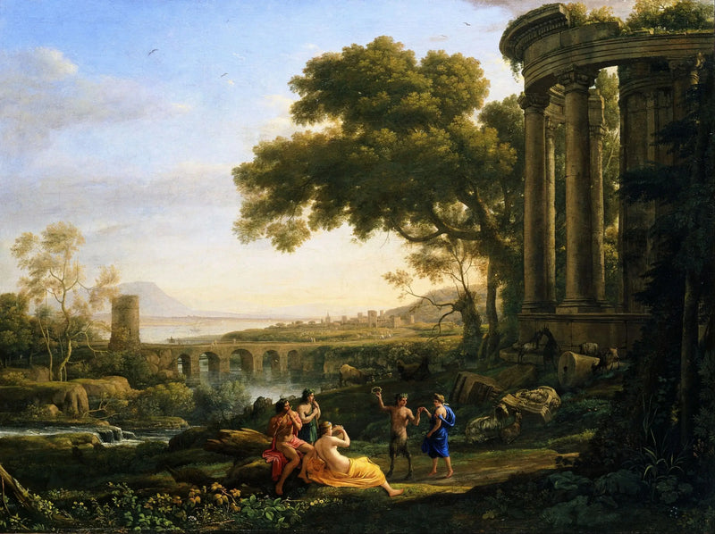 Paisaje con ninfa y sátiro bailando - Claude Lorrain