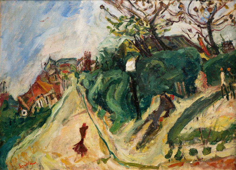 Paisaje con personajes - Chaim Soutine