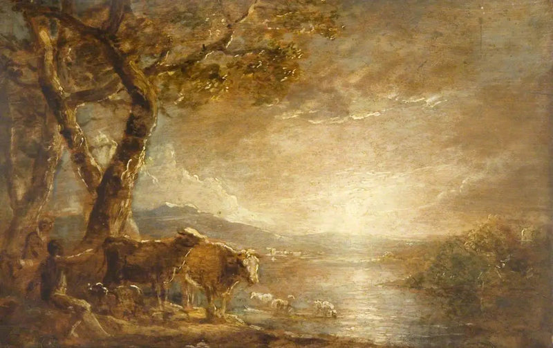 Paisaje con personajes y ganado - Thomas Gainsborough