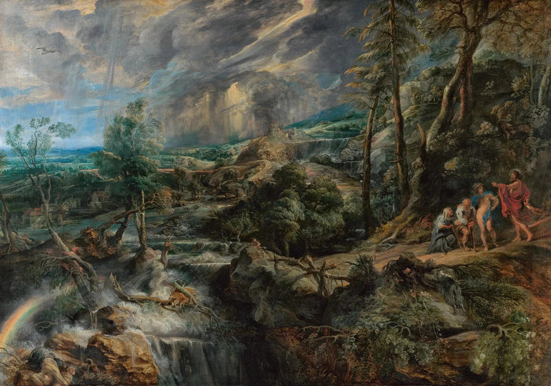Paisaje con Filémon y Baucis - Peter Paul Rubens