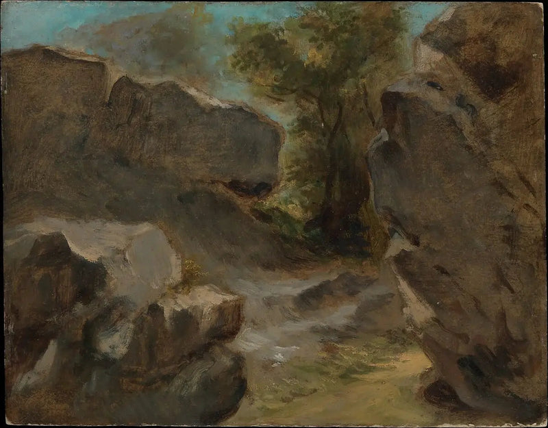 Paisaje con rocas, Augerville - Eugène Delacroix
