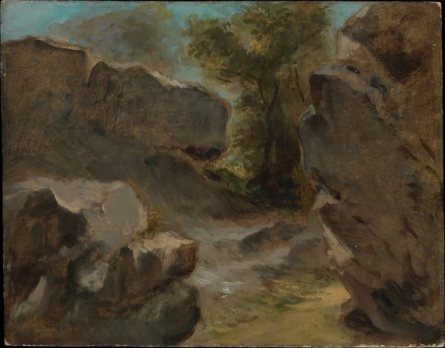 Paisaje con rocas, Augerville - Eugène Delacroix