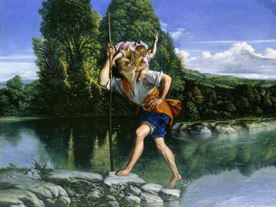 Paisaje con San Cristóbal - Orazio Gentileschi