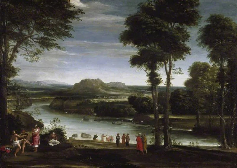 Paisaje con san Juan bautizando - Domenichino