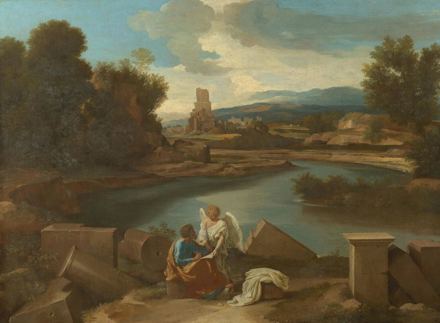 Paisaje con san Mateo - Nicolas Poussin