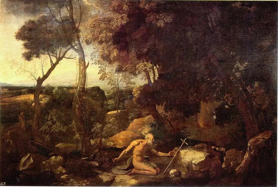 Paisaje con San Pablo ermitaño - Nicolas Poussin