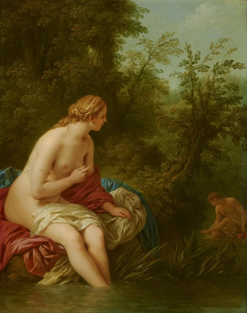 Paisaje con Salmacis y Hermaphrodito - Louis Jean François Lagrenée