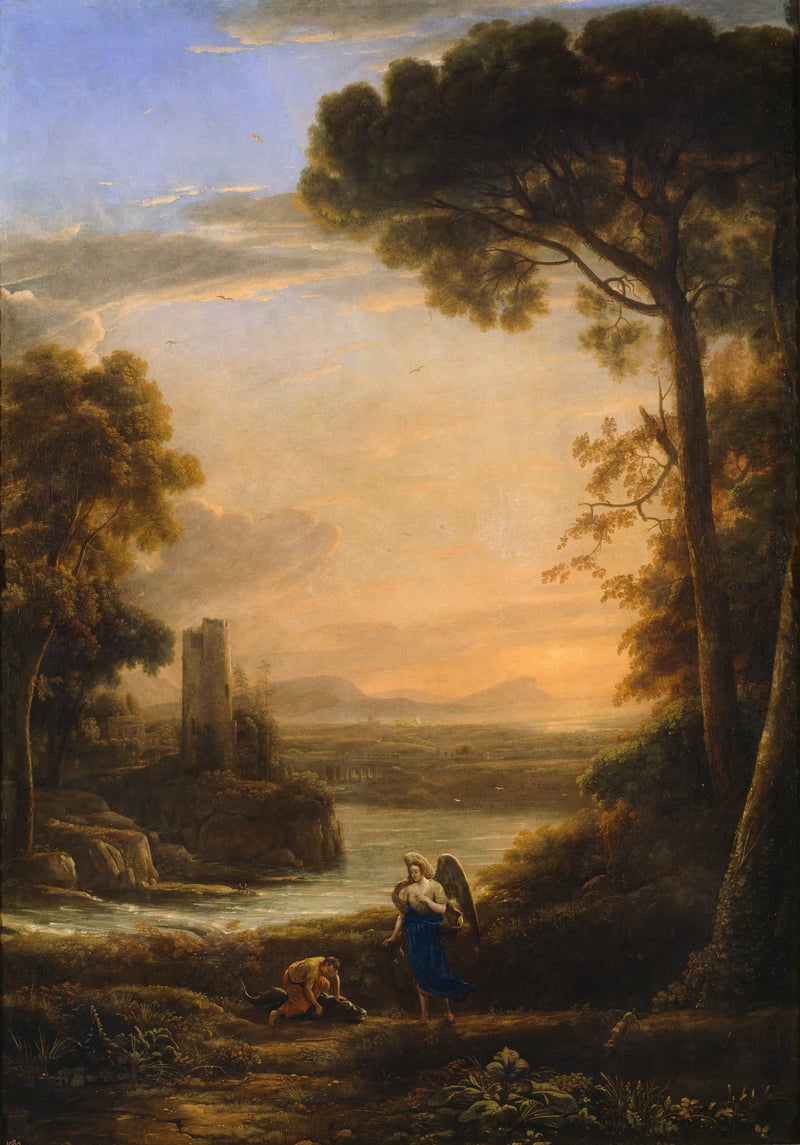 Paisaje con Tobías y Rafael - Claude Lorrain
