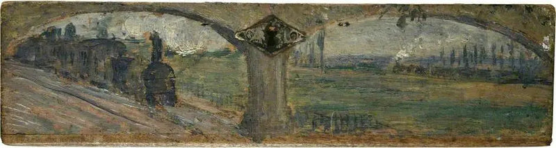 Paisaje con trenes de vapor - Camille Pissarro