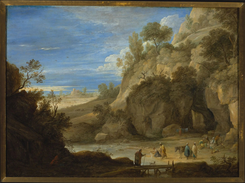 Paisaje con un campamento de gitanos - David Teniers el Joven