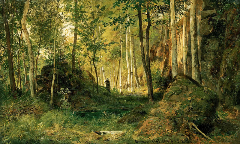 Paisaje con un cazador. Isla de Valaam - Ivan Chichkine