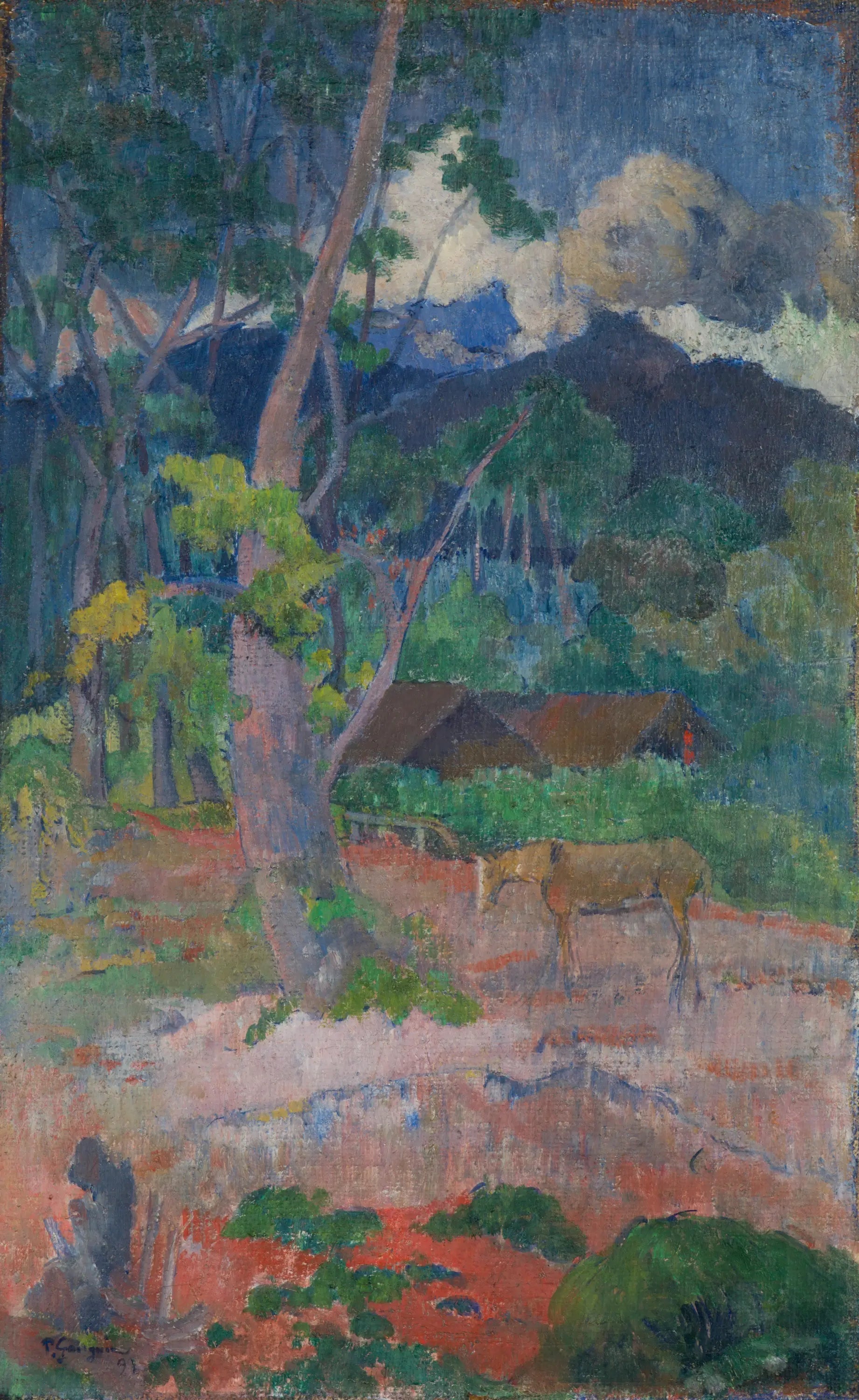 Paysage avec un cheval - Paul Gauguin image 1 reproduction réalisée par Alpha Reproduction