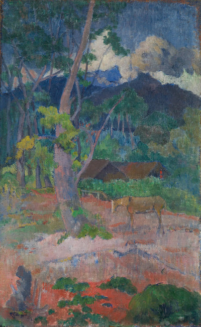 Reproduction du tableau « Paysage avec un cheval - Paul Gauguin » par Alpha Reproduction en peinture à l’huile