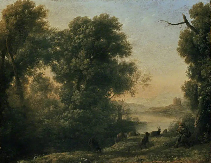 Paisaje con un pastor de cabras - Claude Lorrain