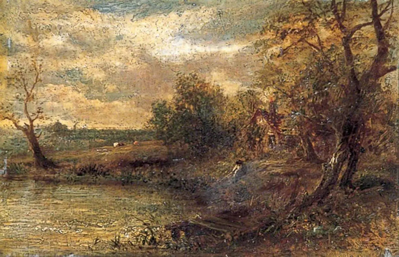 Paisaje con un hombre pescando - John Constable