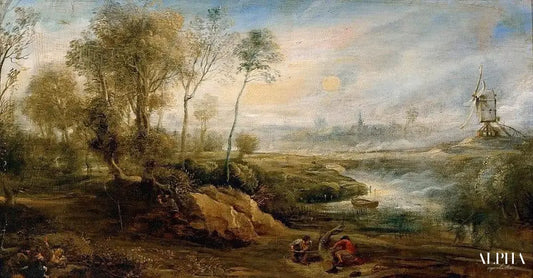 Paysage avec un ornithologue - Peter Paul Rubens - Reproductions de tableaux et peintures haut de gamme