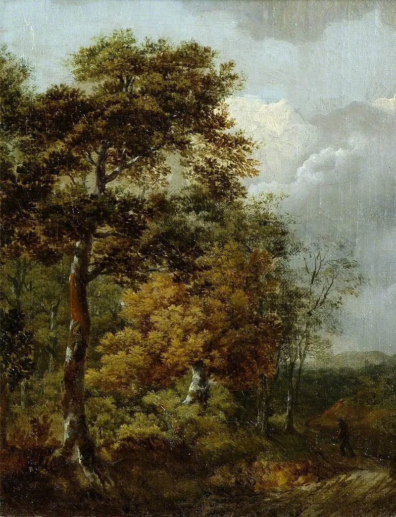 Paisaje con un campesino en un camino - Thomas Gainsborough