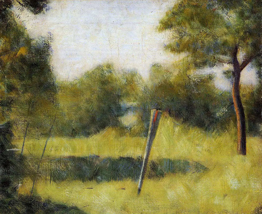 Paisaje con un estaca - Georges Seurat