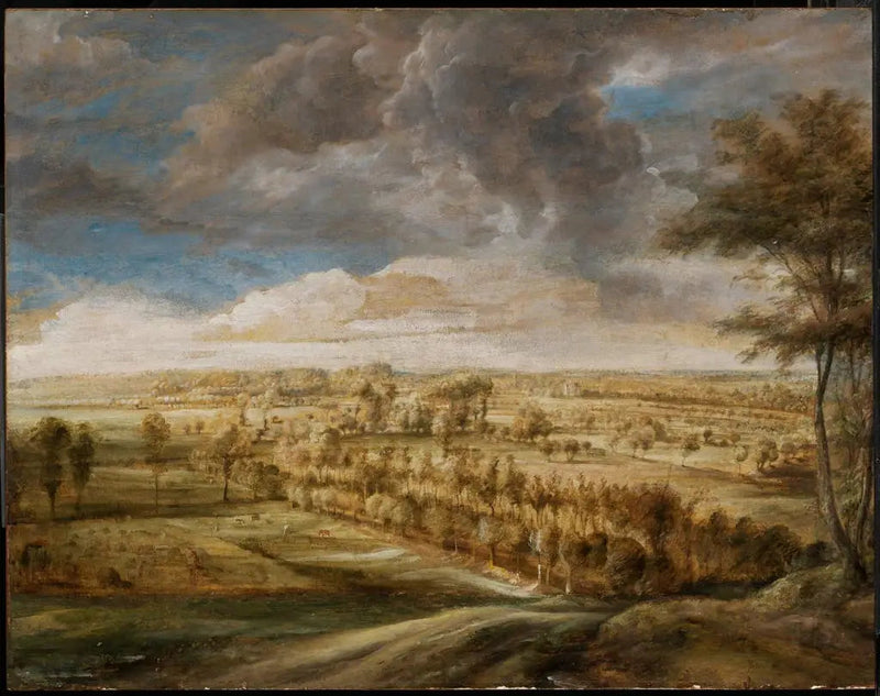 Paisaje con un camino de árboles - Peter Paul Rubens
