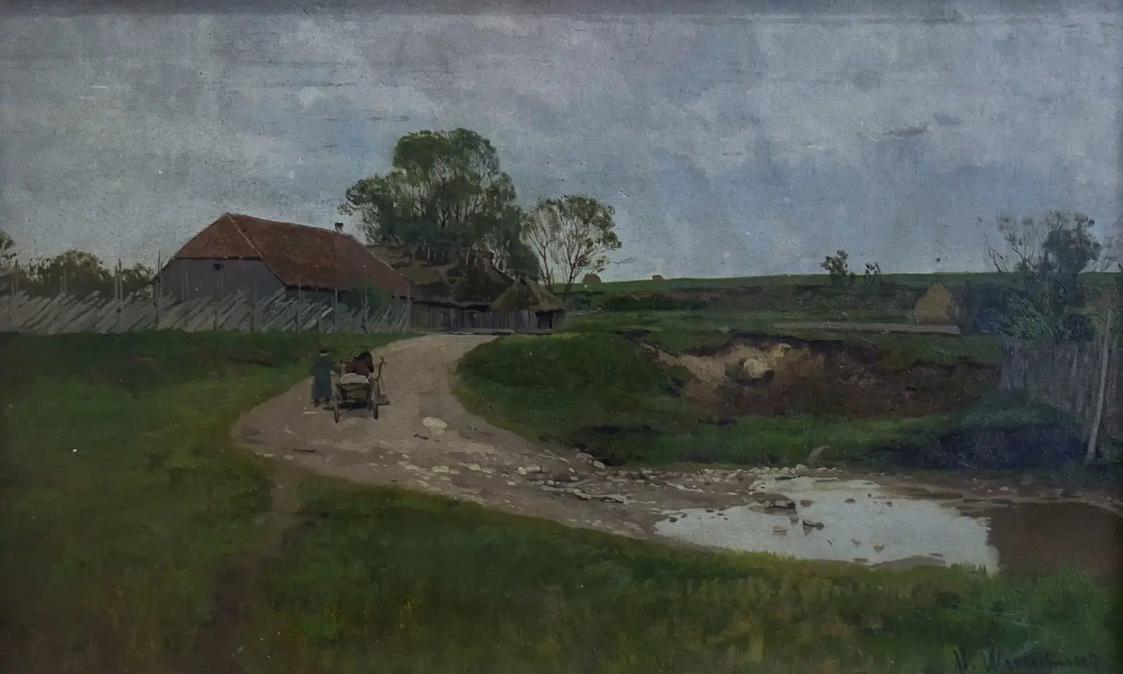 Paysage avec une charrette. Étude - Ivan Chichkine - Alpha Reproduction