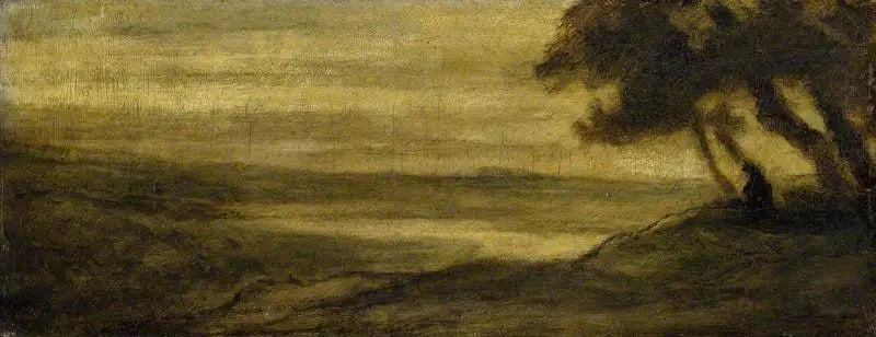 Paisaje con una figura - Honoré Daumier