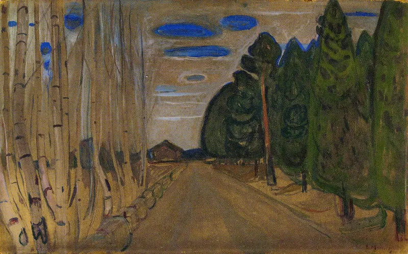 Paisaje con un camino - Edvard Munch