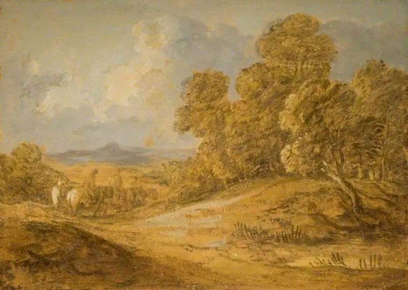 Paisaje boscoso con personajes a caballo - Thomas Gainsborough