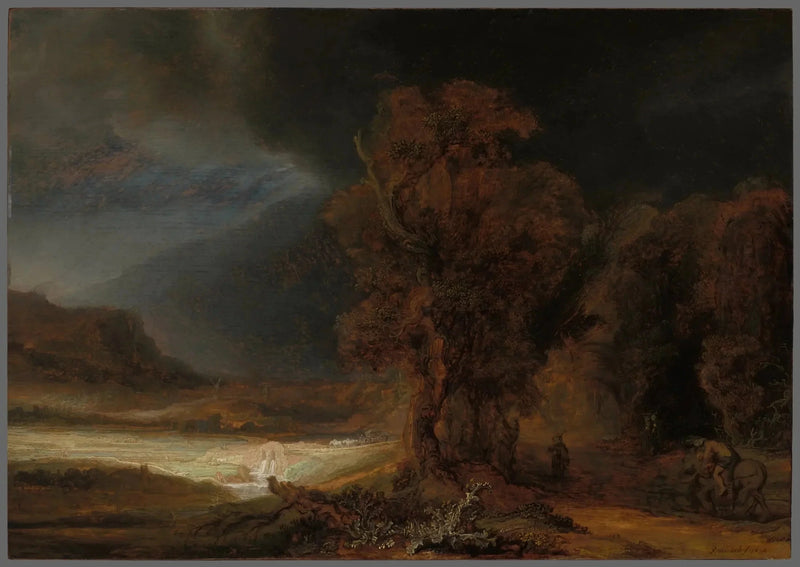 Paisaje con el Buen Samaritano - Rembrandt