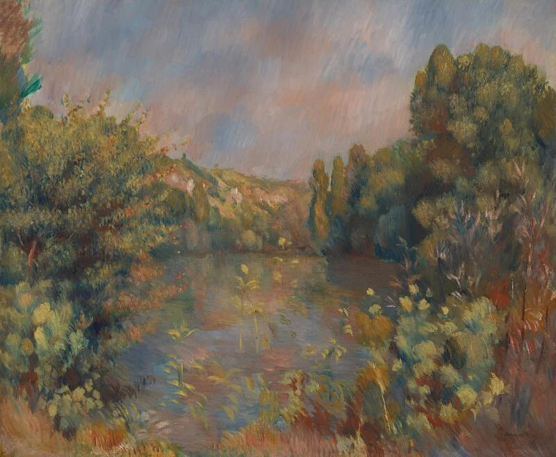 Paisaje a la orilla del lago - Pierre-Auguste Renoir
