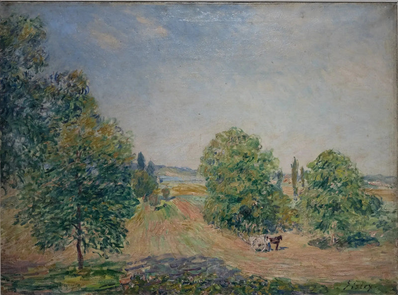 Paisaje, campos, llanura de Veneux-Nadon - Alfred Sisley